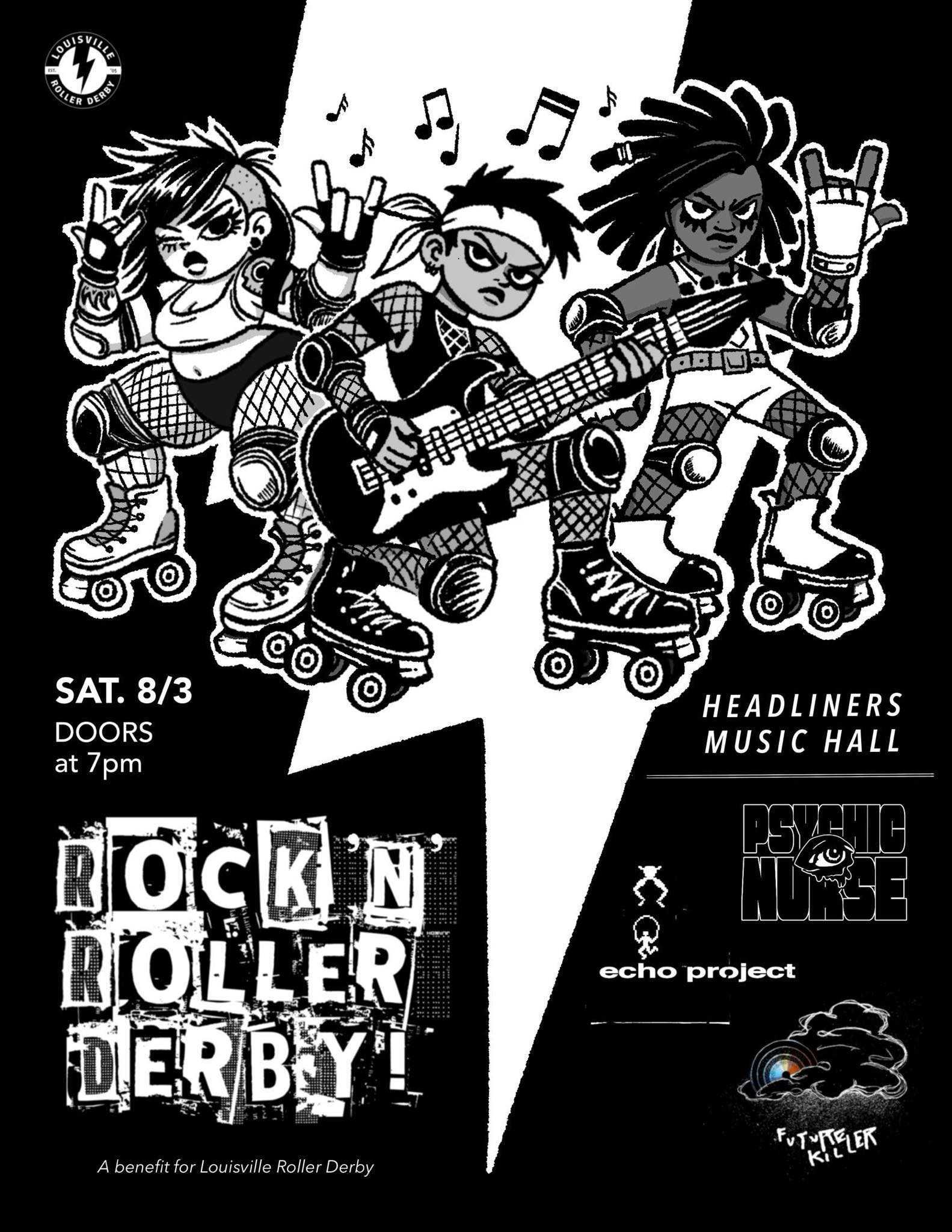 Rock N' Roller Derby poster designed by Gabby Wagers.